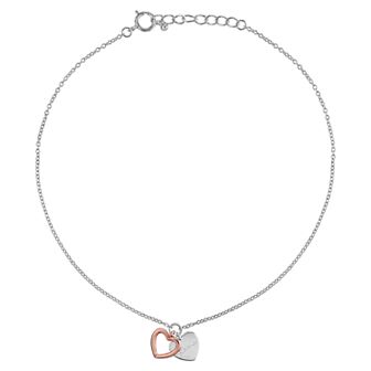 PRIMROSE Sterling Silver Heart Anklet