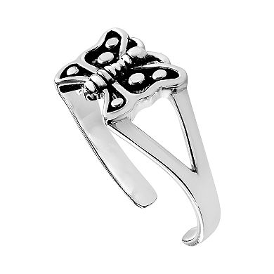 PRIMROSE Sterling Silver Butterfly Toe Ring