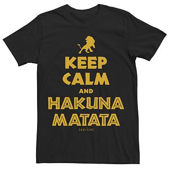 Men's Disney's The Lion King Simba Keep Calm And Hakuna Matata Tee