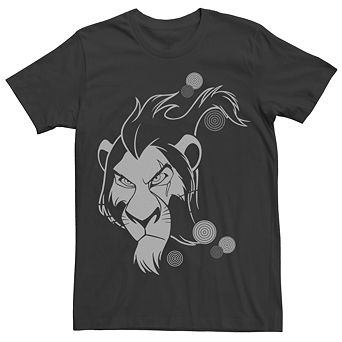 Men's Disney's The Lion King Scar Black & White Tee