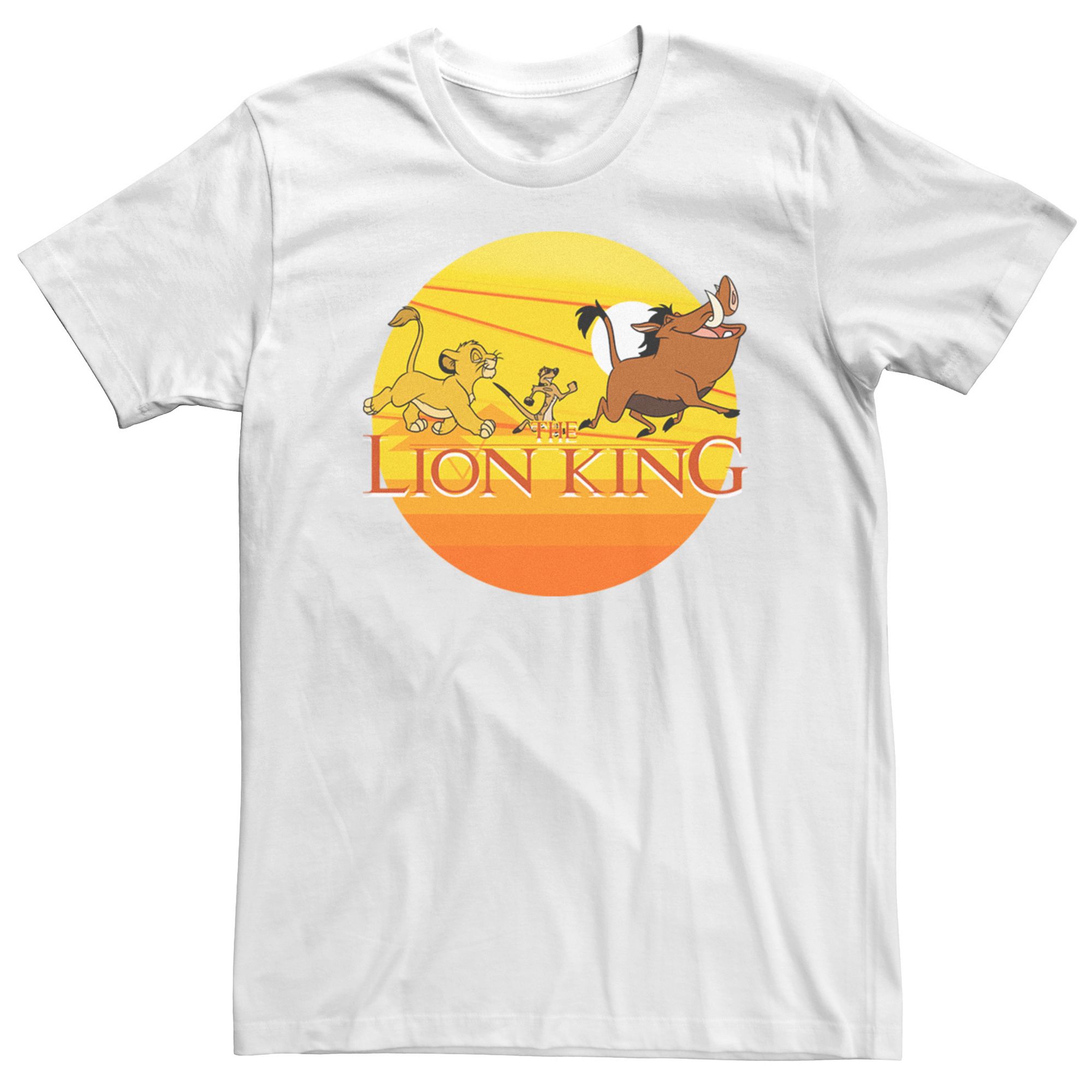 Mens Disneys The Lion King Sunset Trio Tee, Size: Small, White