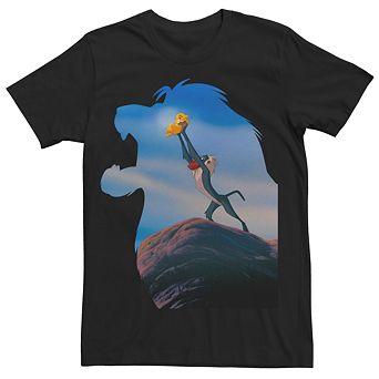 Men's Disney's The Lion King Mufasa Color Fill Rafiki Holding Simba Tee