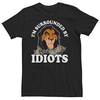 Men's Disney's The Lion King Scar Surrounded By Idiots Tee
