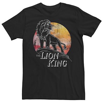 Men's Disney's The Lion King Pride Rock Distressed Sunset Tee