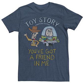 Men's Disney / Pixar's Toy Story Woody & Buzz Doodle Friend In Me Tee