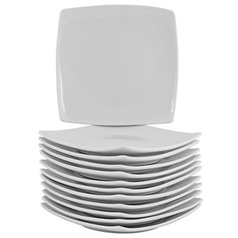 10 Strawberry Street 6 in Coupe Square App Plates Set of 12