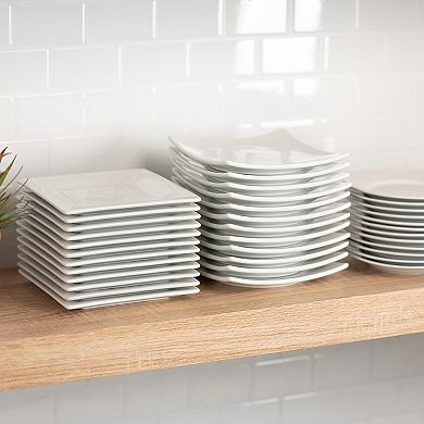 10 Strawberry Street 10 Strawberry Street 6in Coupe Square App Plates Set of 12