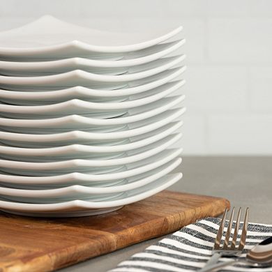 10 Strawberry Street 10 Strawberry Street 6in Coupe Square App Plates Set of 12