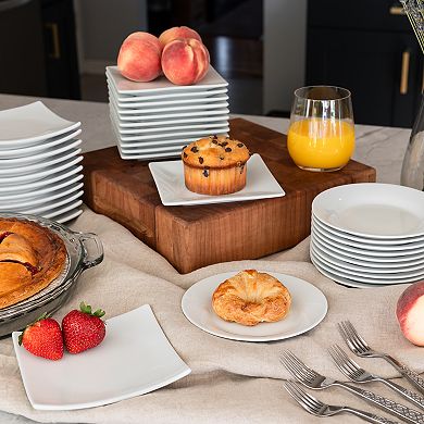 10 Strawberry Street 10 Strawberry Street 6in Coupe Square App Plates Set of 12
