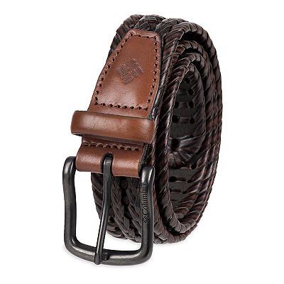 Men s Columbia Fully Adjustable Braided Casual Leather Belt