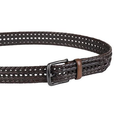 Men's Columbia Fully Adjustable Braided Casual Leather Belt