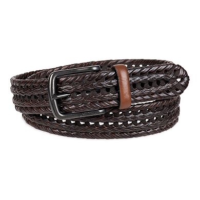 Men's Columbia Fully Adjustable Braided Casual Leather Belt