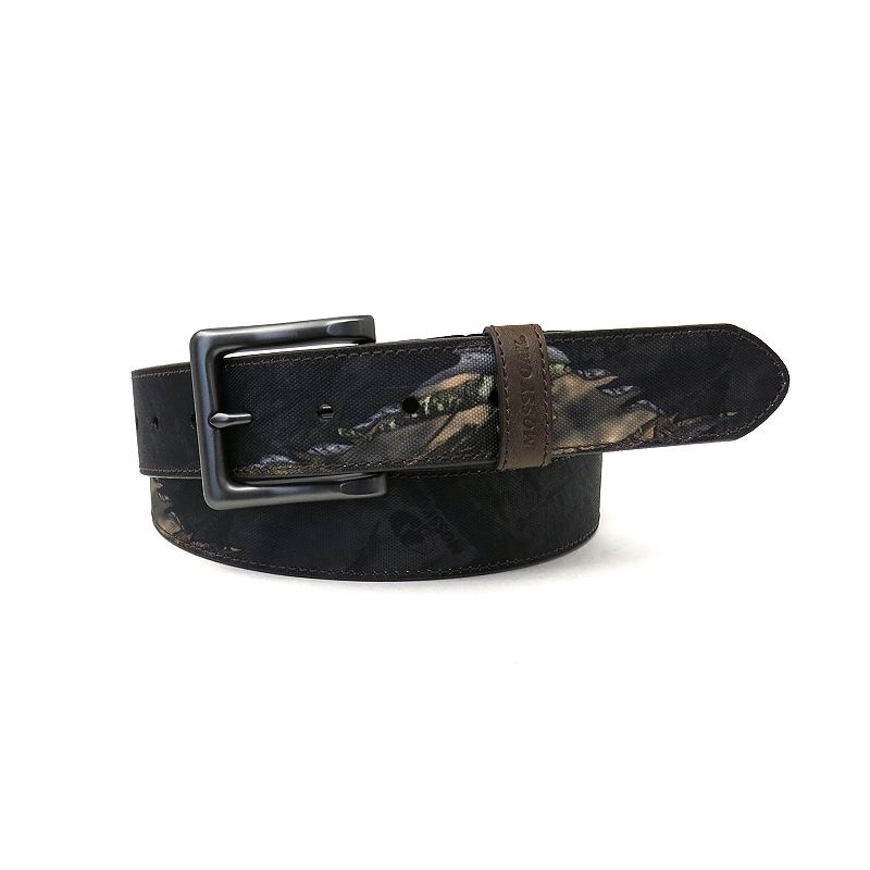 Mens Mossy Oak Camo Comfort Stretch Belt, Size: 30/32, Black