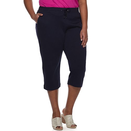 navy capris plus size