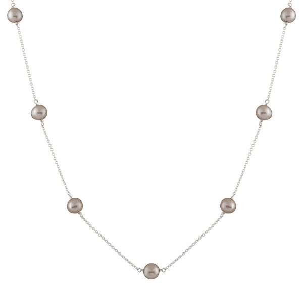 Freshwater Pearl Station Chain Necklace