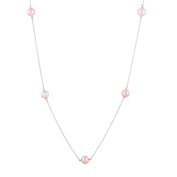 Freshwater Pearl Station Chain Necklace