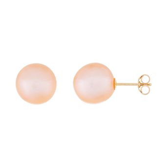 Splendid Pearls 14k Gold 10 mm Freshwater Cultured Pearl Stud Earrings
