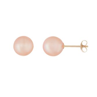 Splendid Pearls 14k Gold 6 mm Freshwater Cultured Pearl Stud Earrings