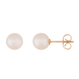 Splendid Pearls 14k Gold 6 mm Freshwater Cultured Pearl Stud Earrings