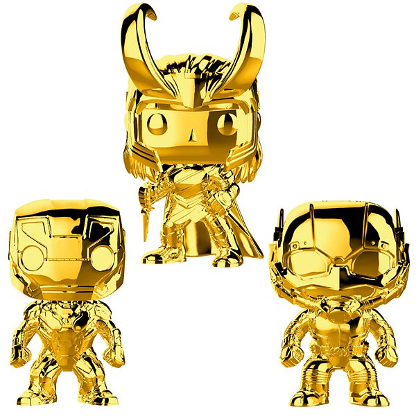 Funko Pop Marvel Studios 10 Gold Chrome Collectors Set 1 - gold chicago bulls on chain roblox