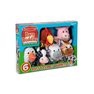 Boys Girls Neutral Melissa & Doug Melissa & Doug Barn Buddies Hand Puppets, Set of 6 (Cow, Sheep, Horse, Duck, Chicken, Pig)