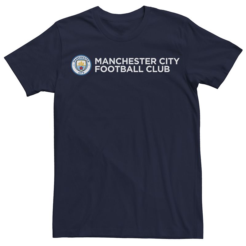 Mens Manchester Football Horizontal Tee, Size: Small, Blue