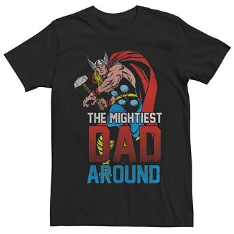 Men's Marvel Comics Retro Thor Mightiest Dad Around Tee