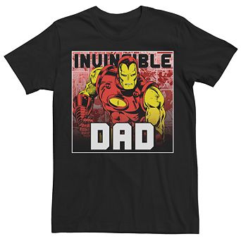 Men's Marvel Comics Retro Iron Man Invincible Dad Tee