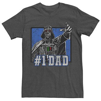 Men's Star Wars Darth Vader Number One Dad Retro Sketched Tee