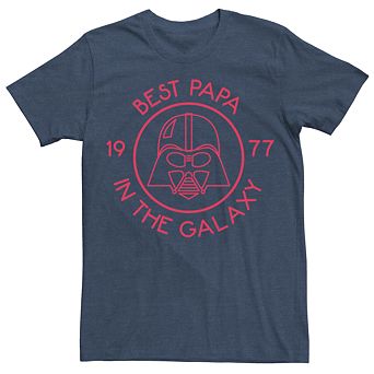 Men's Star Wars Darth Vader Drawn Best Papa In The Galaxy Tee