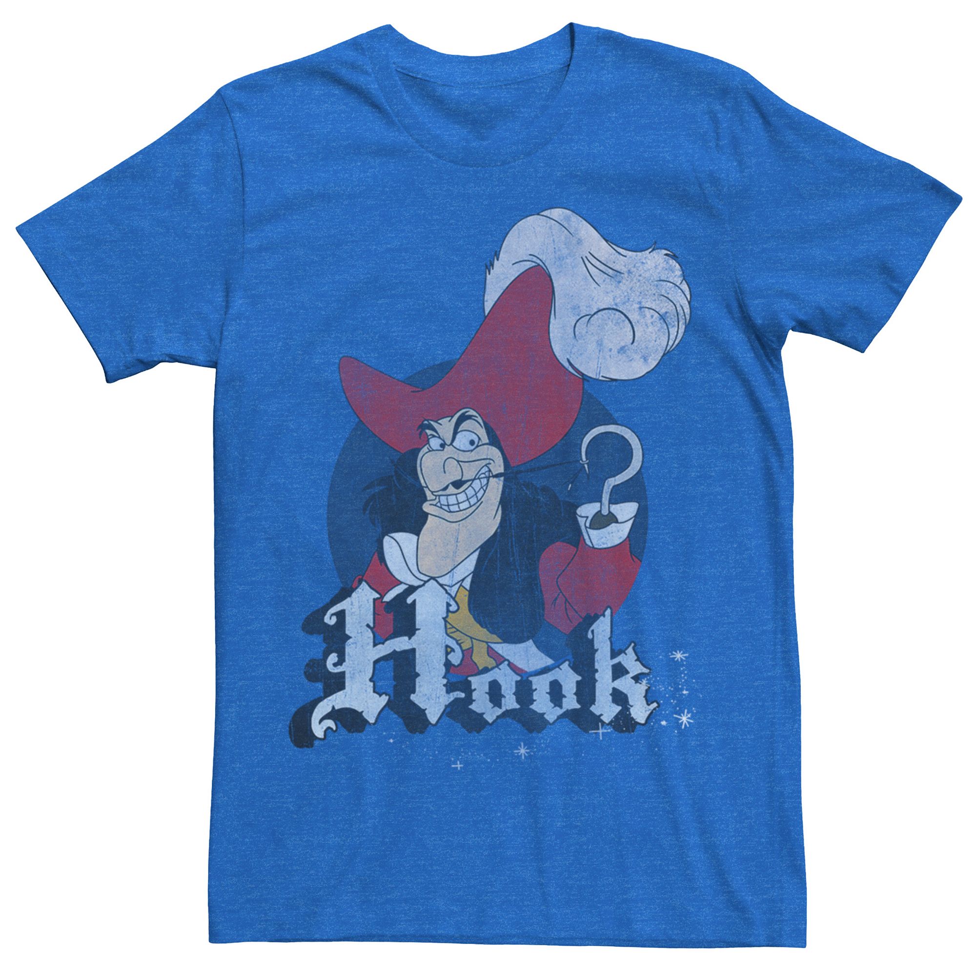 Disneys Peter Pan Hook Mens Portrait Tee, Size: Small, Royal Grey