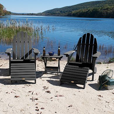 Elk Outdoors 2-pack Essential Adirondack Chairs & 2 Folding Ottomans & Side Table