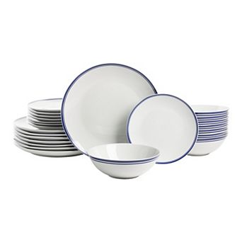 10 Strawberry Street Simply Coupe 24 pc Dinnerware Set