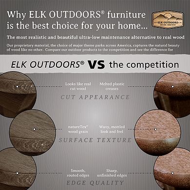 Elk Outdoors Essential Adirondack Chair & Folding Ottoman
