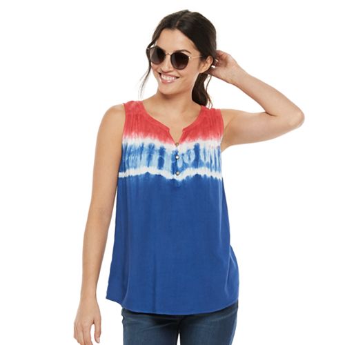 Women's SONOMA Goods for Life® 3-button Pintuck Tank