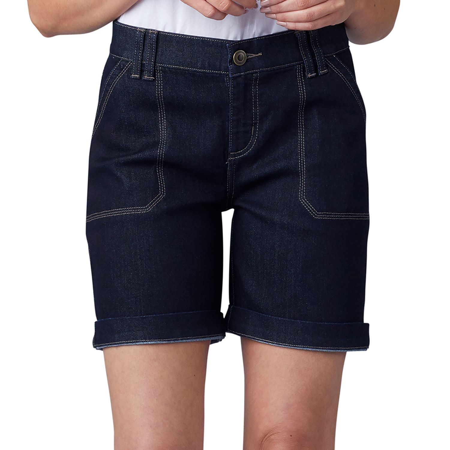 flex jean shorts