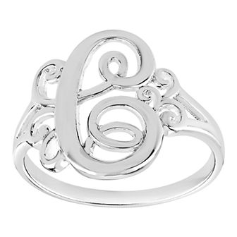 PRIMROSE Sterling Silver Monogram Initial Ring