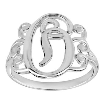 PRIMROSE Sterling Silver Monogram Initial Ring