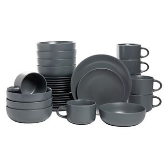 10 Strawberry Street 32 pc Matte Coupe Dinnerware Set