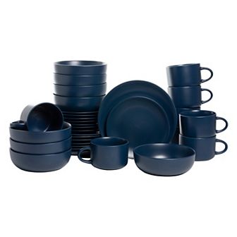 10 Strawberry Street 32 pc Matte Coupe Dinnerware Set
