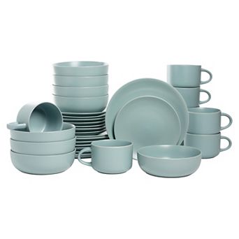 10 Strawberry Street 32 pc Matte Coupe Dinnerware Set