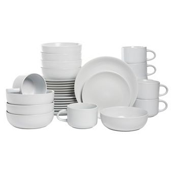 10 Strawberry Street 32 pc Matte Coupe Dinnerware Set