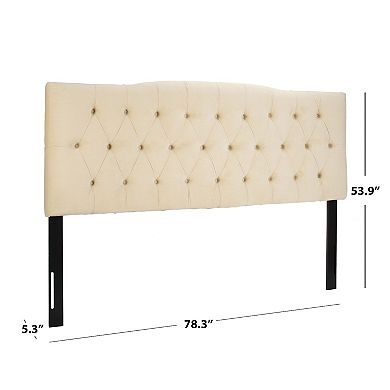 Safavieh Axel Buckwheat Velvet Tufted Headboard
