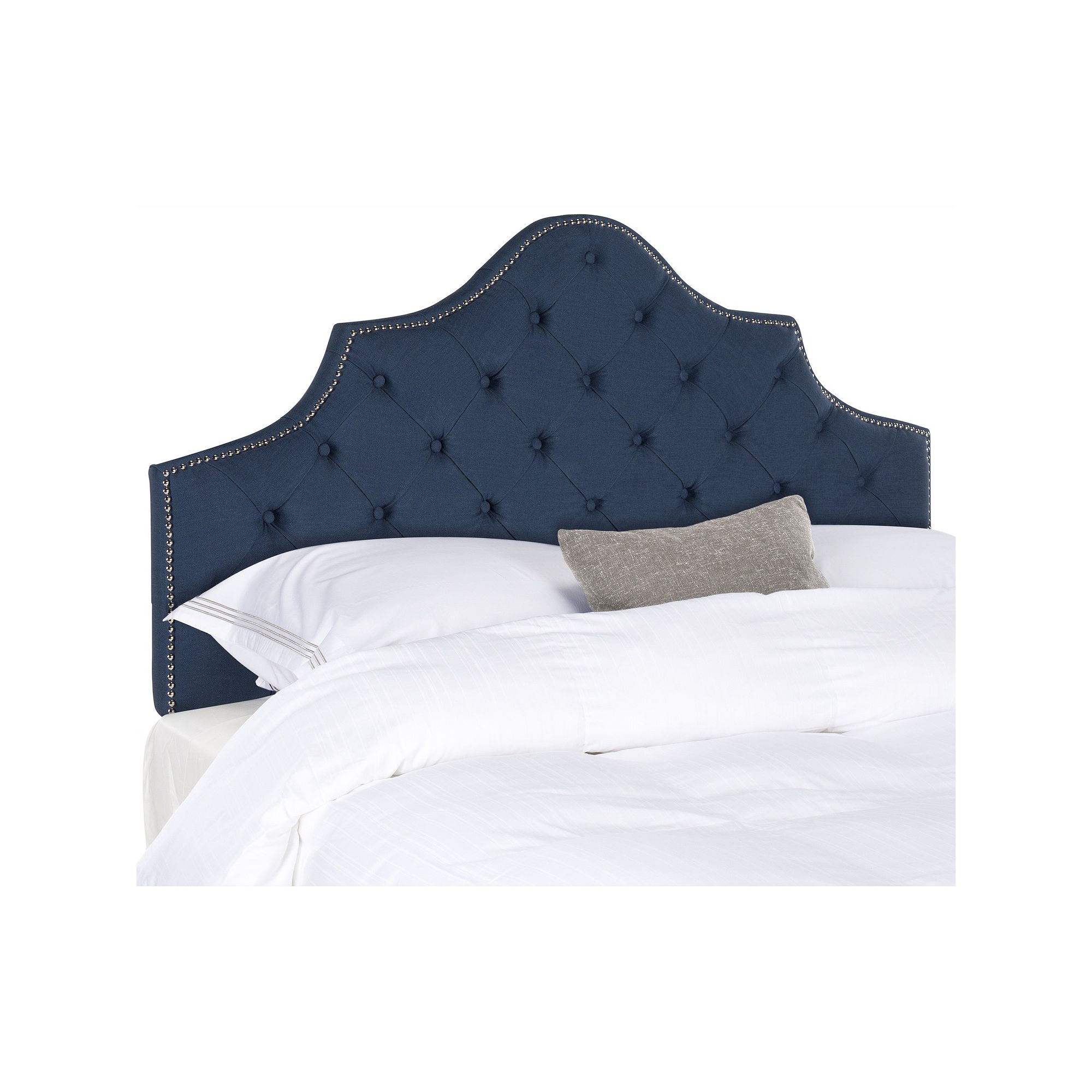 Safavieh Arebelle King Sized Tufted Headboard, Silver Blue