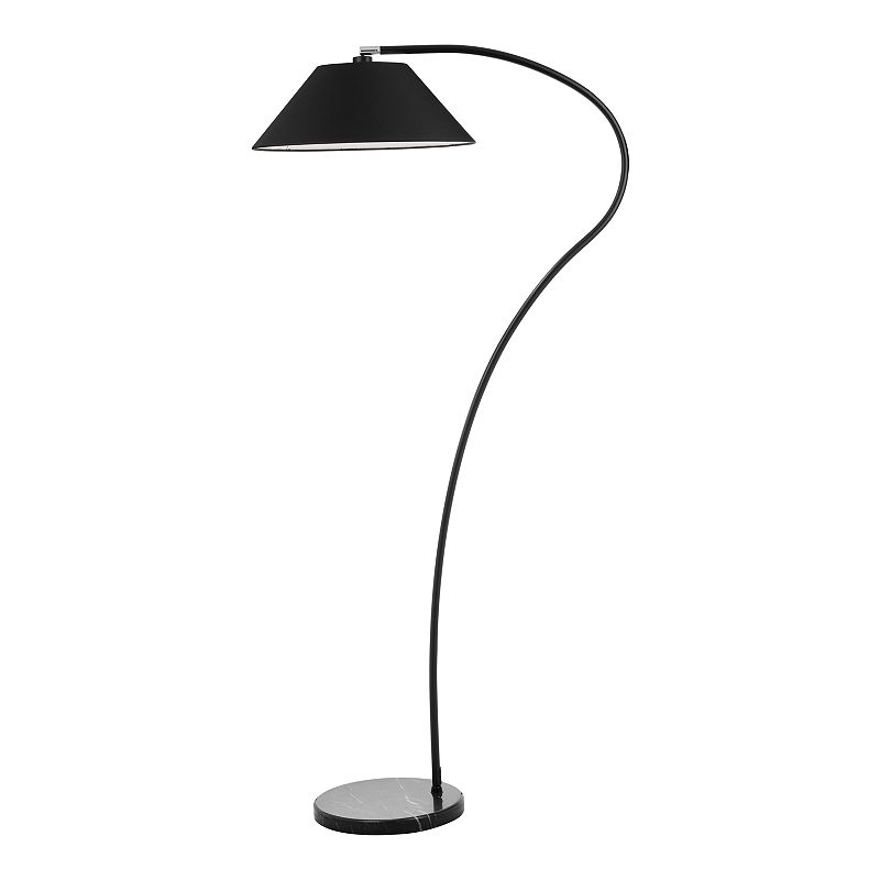 Safavieh Lumi Arch 69 in. H Mid-Century Floor Lamp  Black