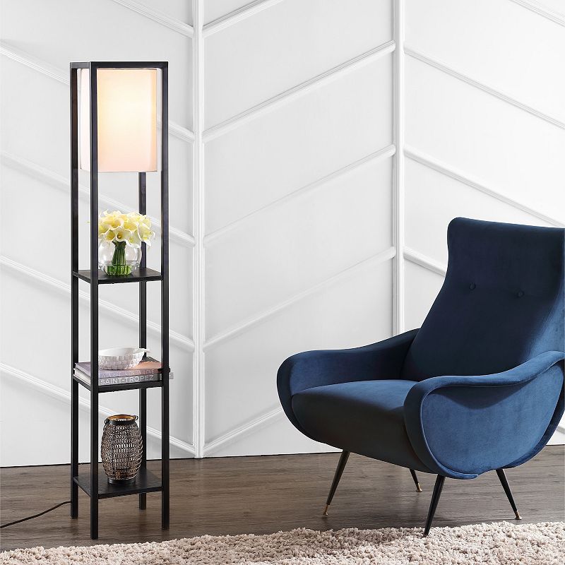 Safavieh RISTA SHELF FLOOR LAMP, Black