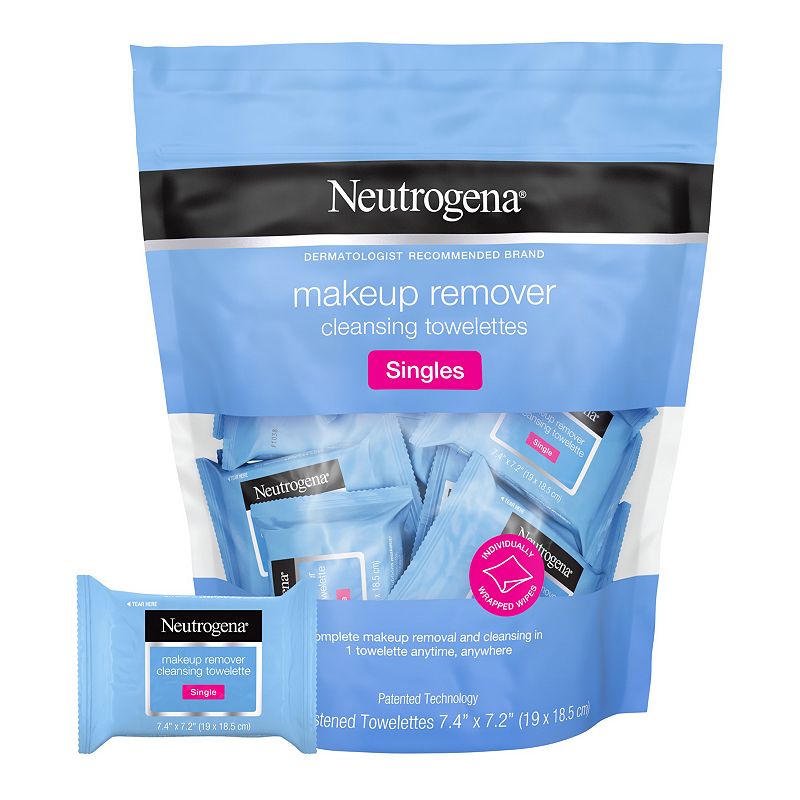 Neutrogena Makeup Cleansing Face Wipes  Individually Wrapped  20  ct /6 CasePack 