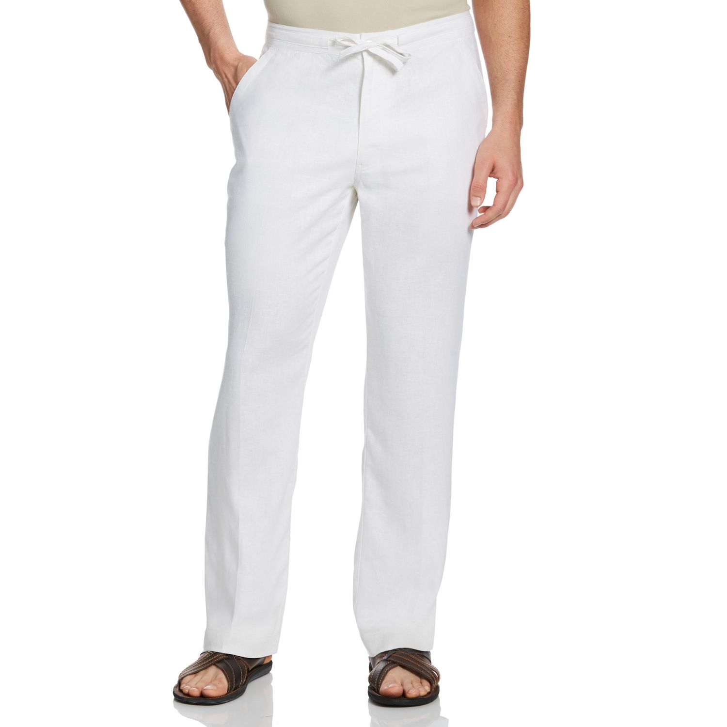 mens casual drawstring linen pants