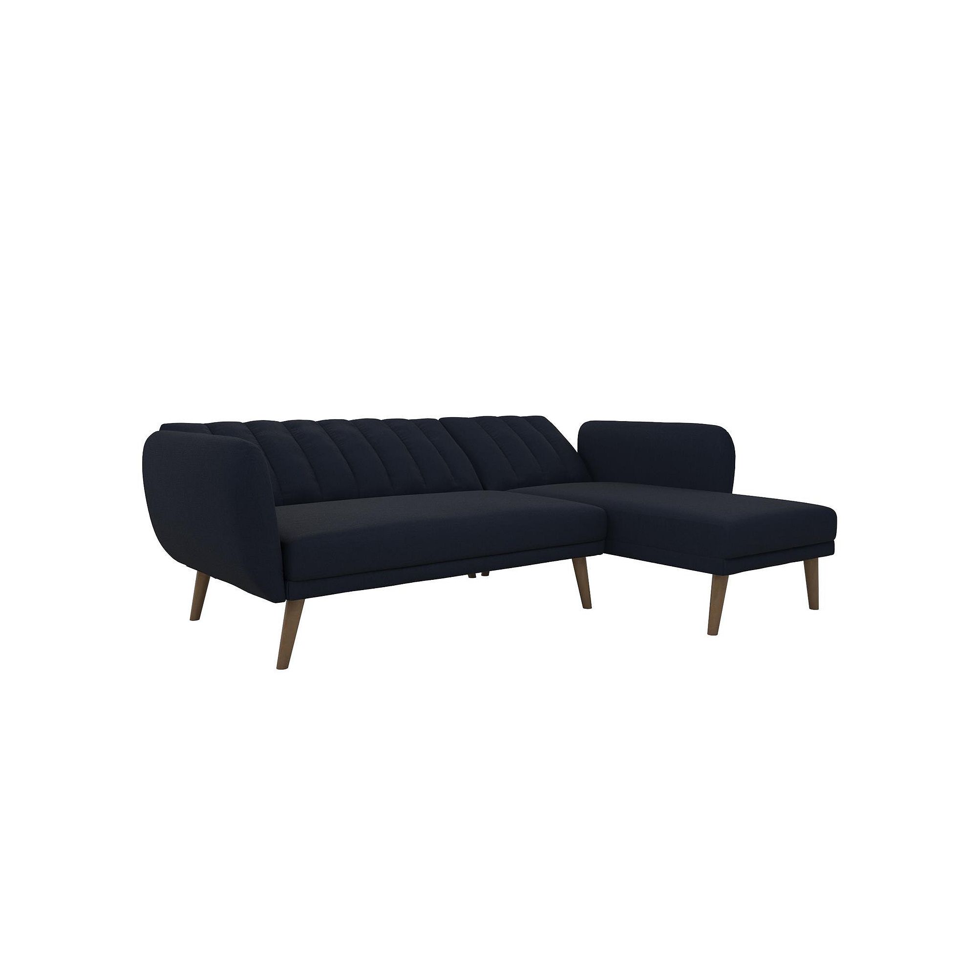 Novogratz Brittany Sectional Futon Sofa, Blue