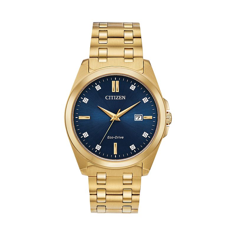 Citizen Eco-Drive Men's Corso Diamond Accent Watch - BM7103-51L, Size: Large, Gold Tone